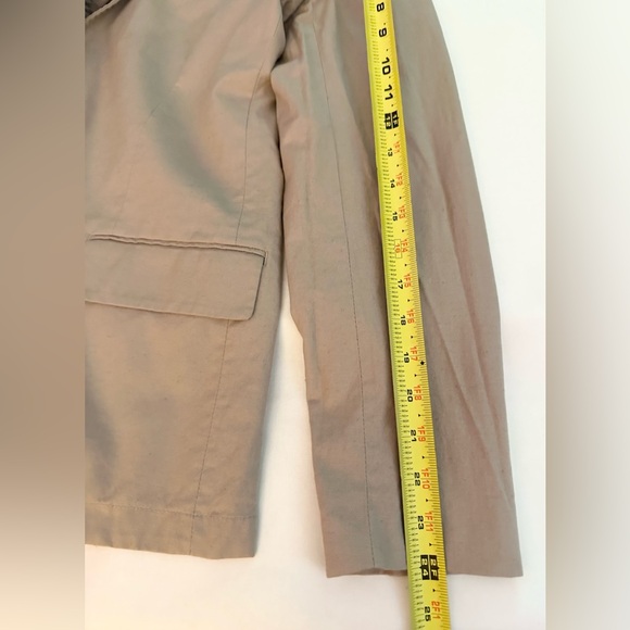 EVERLANE Blazer Mens 40 Single Breasted Linen Blend Sports Coat Beige Khaki EUC - Picture 15 of 15